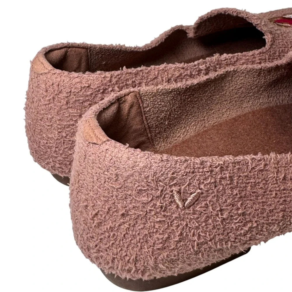 VIVAIA Samantha Terry Knit Loafers Nutmeg Teddy Bear Flats Women's 40/9.5‎